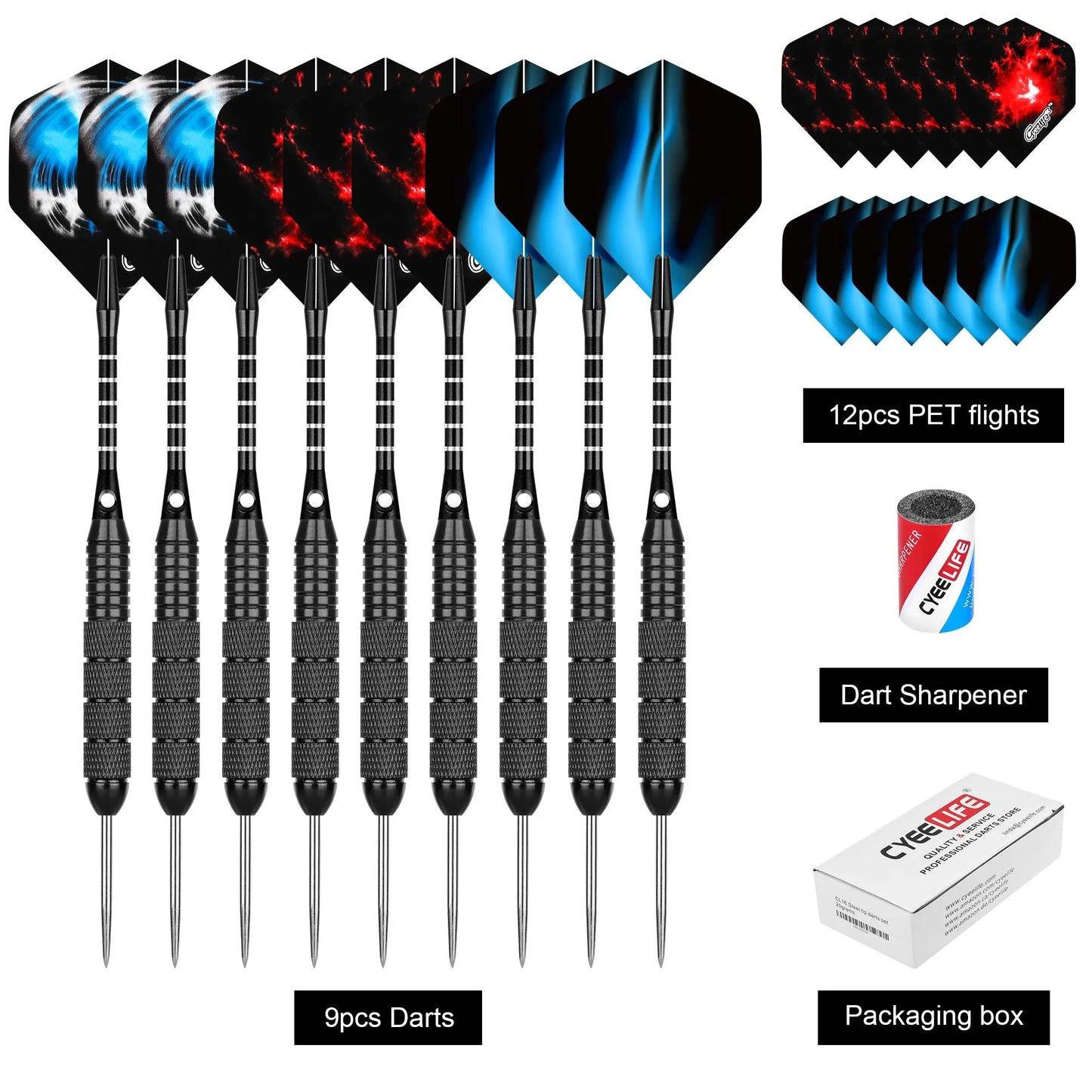 CyeeLife 6/12PCS 24G hard dart steel needle